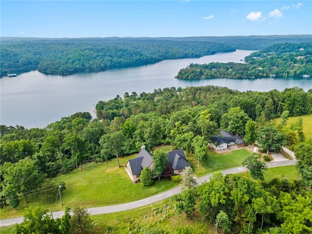 8093 Rockwood Ln, Rogers, AR 72756 - drone / aerial view of a forest and a large body of water