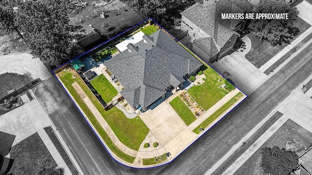 4206 NE Kenton Ave, Bentonville, AR 72712 - aerial view of property and surrounding area featuring property parcel outlined