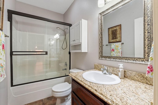 4206 NE Kenton Ave, Bentonville, AR 72712 - bathroom featuring vanity, toilet, and enclosed tub / shower combo