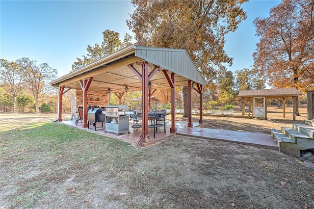 14620 Ravenwood Ln, Garfield, AR 72732 - view of yard with a gazebo and a patio area