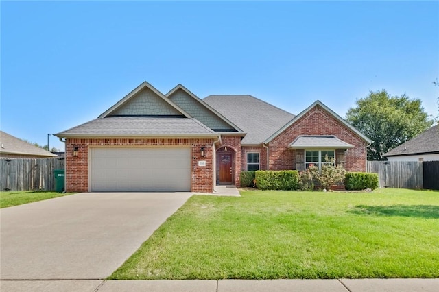 236 Ranalli Ave, Springdale, AR 72762 - view of front of house with a garage, brick siding, concrete driveway, and a shingled roof