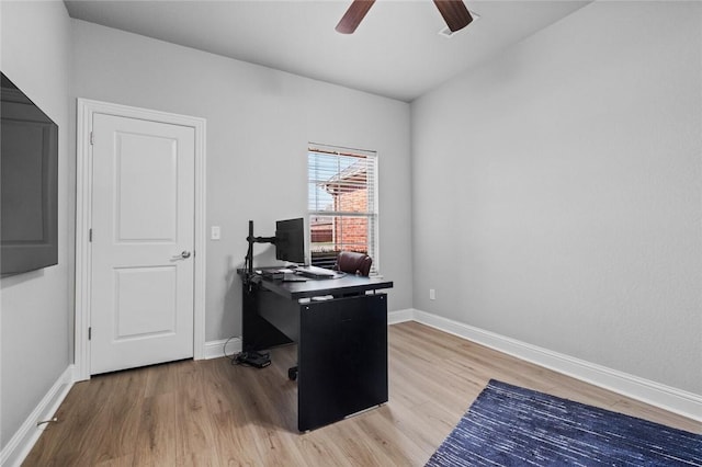 236 Ranalli Ave, Springdale, AR 72762 - home office featuring wood finished floors and ceiling fan
