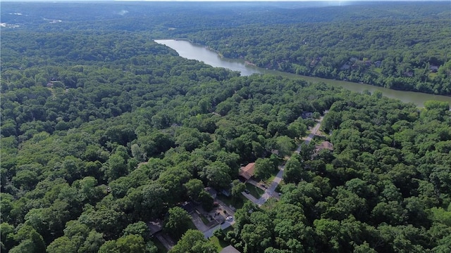 5 Chapel Ln, Bella Vista, AR 72715 - aerial view of a heavily wooded area and a nearby body of water