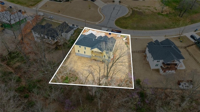 2055 Collins Dr, Pea Ridge, AR 72751 - aerial view of property and surrounding area with property parcel outlined