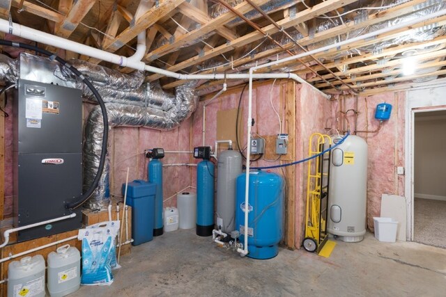 15210 Haynes Rd, Rogers, AR 72756 - utility room featuring water heater and heating unit