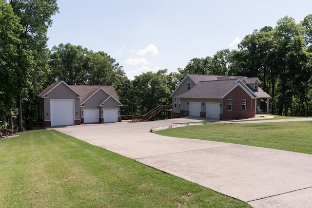 15210 Haynes Rd, Rogers, AR 72756 - view of front of property featuring a front yard, brick siding, roof with shingles, and view of scattered trees