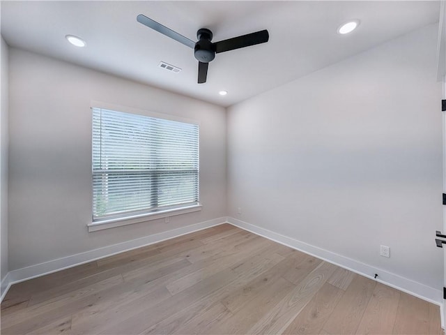 1 Darten Cir, Bella Vista, AR 72714 - spare room with ceiling fan, light wood-style floors, baseboards, and recessed lighting