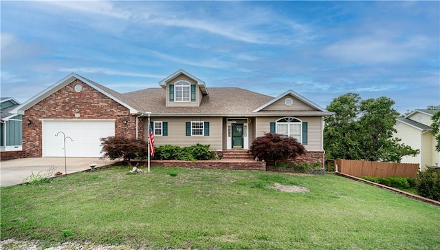 17 La Costa Dr, Holiday Island, AR 72631 - view of front facade featuring brick siding, driveway, a garage, and roof with shingles