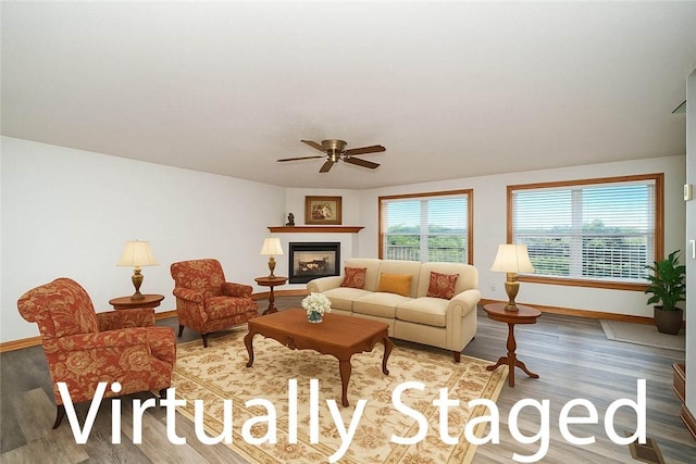 17 La Costa Dr, Holiday Island, AR 72631 - living area with baseboards, healthy amount of natural light, and light wood-style flooring