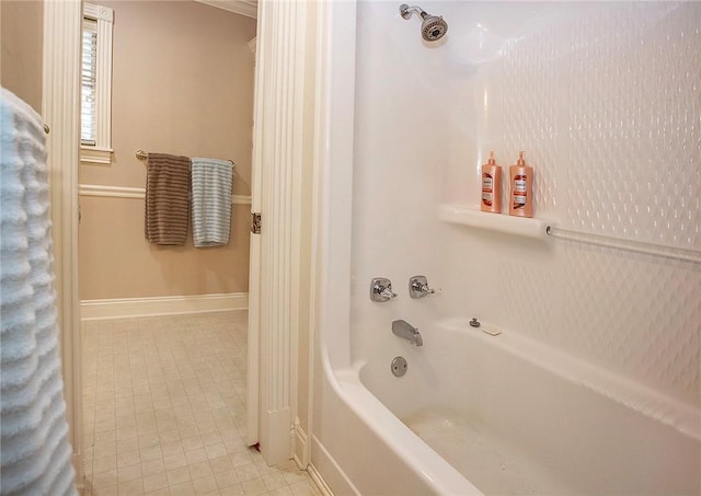1060 Marina Way, Russellville, AR 72801 - bathroom featuring tile patterned floors, baseboards, and shower / bathtub combination