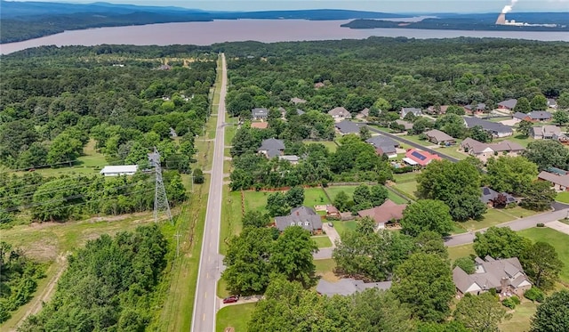 1060 Marina Way, Russellville, AR 72801 - aerial perspective of suburban area with a heavily wooded area