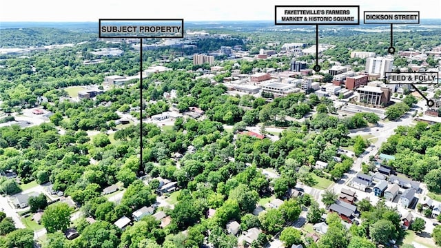 327 S E Ave, Fayetteville, AR 72701 - drone / aerial view
