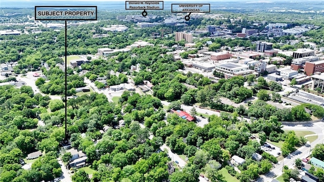 327 S E Ave, Fayetteville, AR 72701 - aerial view