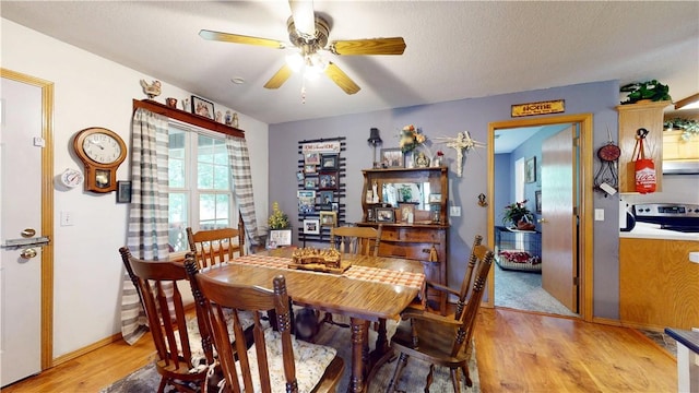 15829 N Wimpy Jones Rd, Garfield, AR 72732 - dining area featuring light wood finished floors and a ceiling fan