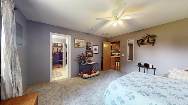 15829 N Wimpy Jones Rd, Garfield, AR 72732 - bedroom featuring carpet floors, ceiling fan, and baseboards