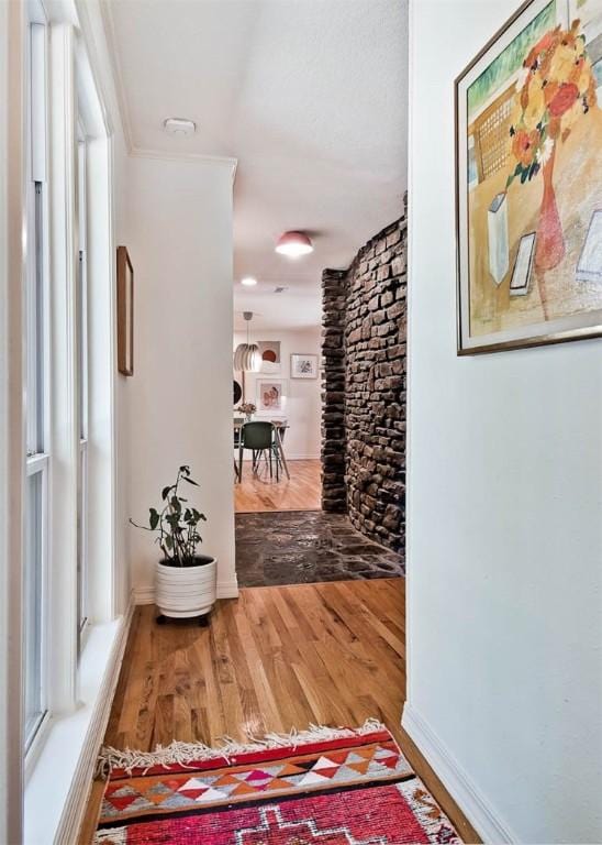 1463 E Woodbrook Dr, Fayetteville, AR 72703 - corridor featuring wood finished floors