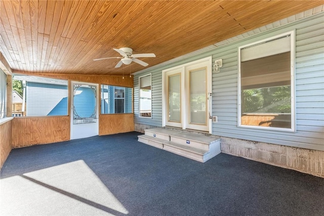 8 Central Heights Way, Bentonville, AR 72712 - unfurnished sunroom with ceiling fan