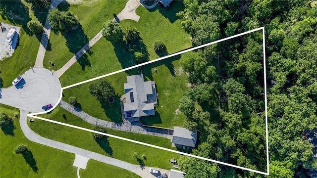 8 Central Heights Way, Bentonville, AR 72712 - aerial view of property and surrounding area with property parcel outlined