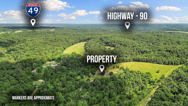 1188 Kyle Rd, Noel, MO 64854 - drone / aerial view of a heavily wooded area