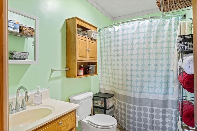 1188 Kyle Rd, Noel, MO 64854 - bathroom with toilet, vanity, and a shower with shower curtain