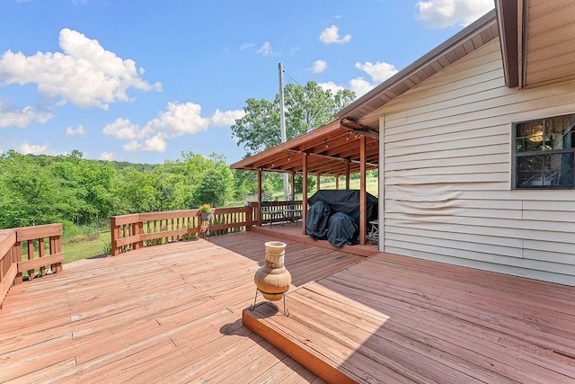 1188 Kyle Rd, Noel, MO 64854 - wooden deck with area for grilling