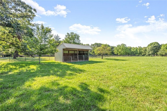 3307 NW 3rd St, Bentonville, AR 72712 - view of grassy yard featuring an outbuilding and an exterior structure