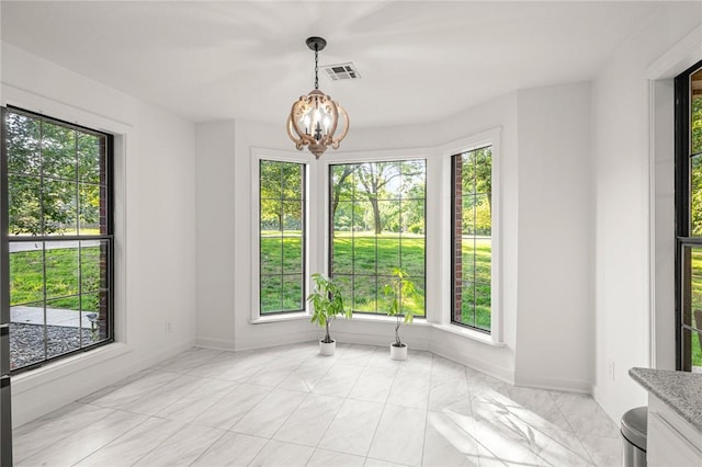 3307 NW 3rd St, Bentonville, AR 72712 - unfurnished dining area with plenty of natural light and a chandelier