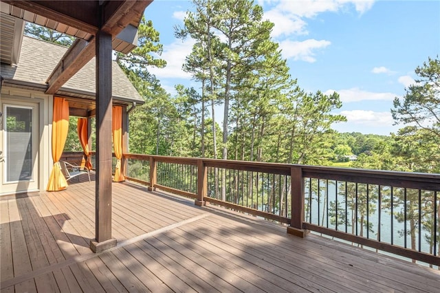 42 Devizis Dr, Bella Vista, AR 72714 - wooden deck with a water view
