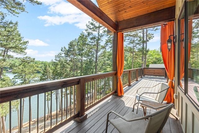 42 Devizis Dr, Bella Vista, AR 72714 - wooden terrace with a water view