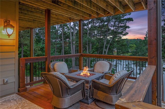 42 Devizis Dr, Bella Vista, AR 72714 - sunroom / solarium with a fire pit