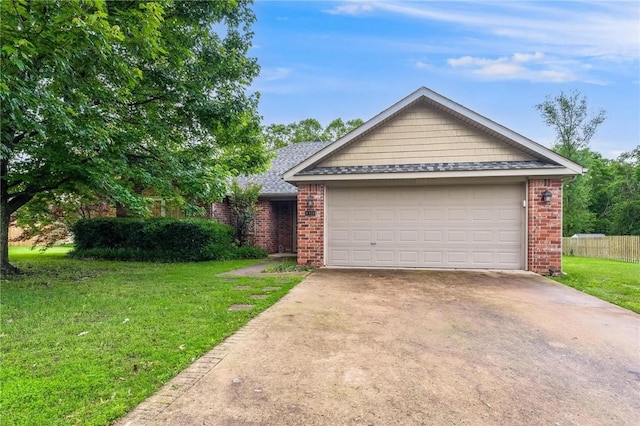 4931 Dogwood, Springdale, AR 72762 - view of front of home with a front lawn, brick siding, concrete driveway, and a shingled roof