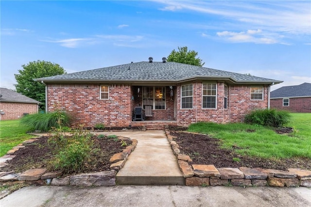 4931 Dogwood, Springdale, AR 72762 - ranch-style house featuring brick siding, a shingled roof, and a front lawn