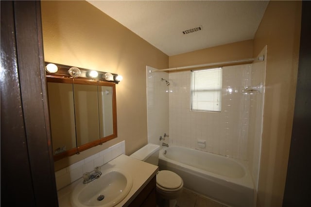 1404 W Margaret Pl, Rogers, AR 72756 - bathroom featuring toilet,  shower combination, and vanity