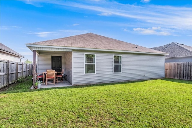 130 E Glendale Ln, Rogers, AR 72758 - rear view of house with a patio area and roof with shingles