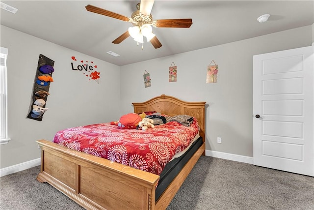 200 Post Oak Ave, Gentry, AR 72734 - carpeted bedroom featuring baseboards and a ceiling fan