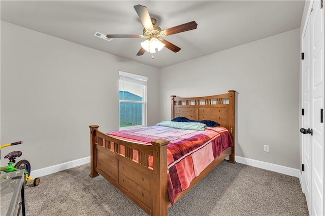 200 Post Oak Ave, Gentry, AR 72734 - carpeted bedroom featuring baseboards and a ceiling fan
