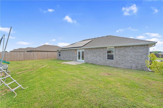200 Post Oak Ave, Gentry, AR 72734 - rear view of house featuring french doors, a patio area, and brick siding