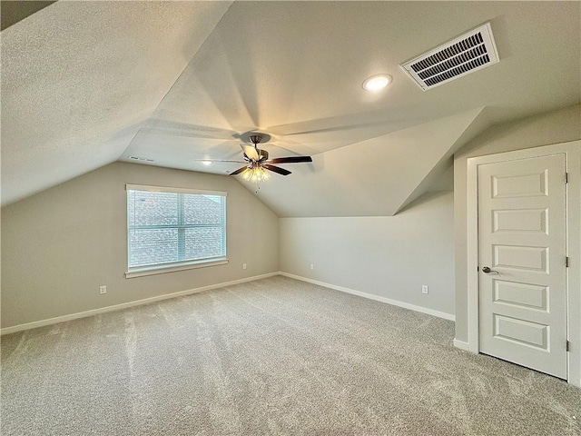 480 S Benchmark Ln, Fayetteville, AR 72704 - bonus room with baseboards, carpet flooring, lofted ceiling, and ceiling fan