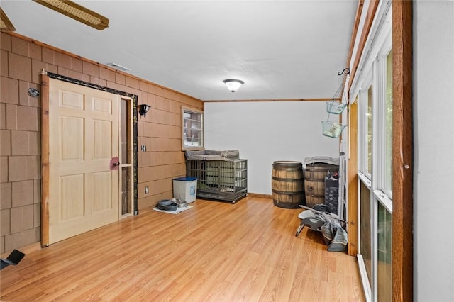 2 Tenbury Ln, Bella Vista, AR 72714 - entryway featuring wood finished floors, crown molding, and wood walls