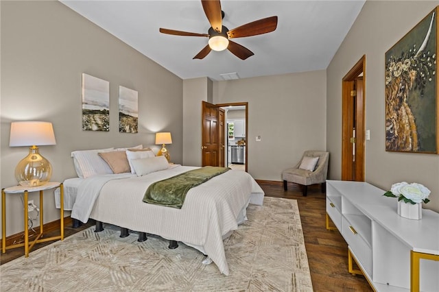 1 Geyer Rd, Bentonville, AR 72712 - bedroom with wood finished floors and a ceiling fan