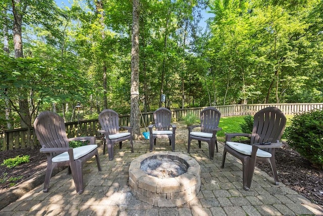 26 Primrose Ln, Bella Vista, AR 72714 - view of patio / terrace featuring an outdoor fire pit