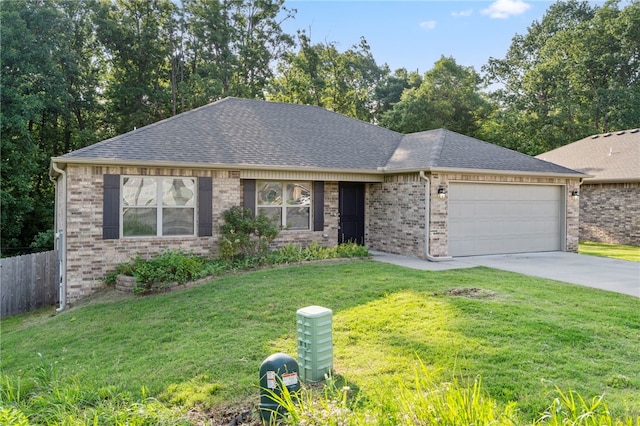 1505 S K Pl, Rogers, AR 72756 - ranch-style house with a garage, concrete driveway, roof with shingles, and brick siding