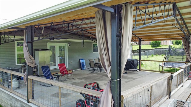 108 Clive St, Berryville, AR 72616 - wooden deck with french doors