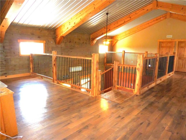 6611 Mc 4010, Everton, AR 72633 - additional living space featuring wood finished floors, a ceiling fan, and wooden walls