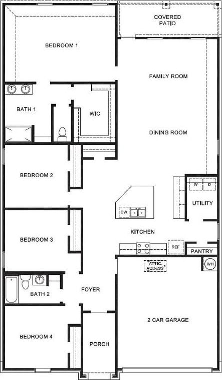 615 W Dusty Ct, Siloam Springs, AR 72761 - floor plan / room layout