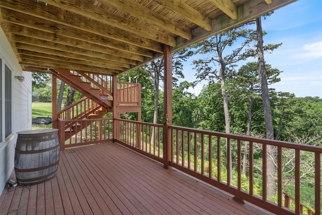 5 Augusta Ln, Holiday Island, AR 72631 - wooden terrace featuring stairway