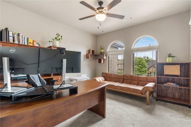 700 SE Yale St, Bentonville, AR 72712 - carpeted office with ceiling fan