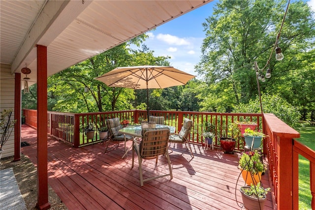 9225 Charles St, Rogers, AR 72756 - deck featuring outdoor dining space