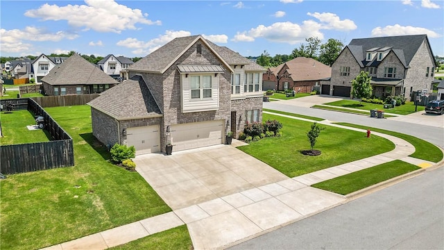 1432 Cannon Ln, Cave Springs, AR 72718 - view of front facade with a residential view, brick siding, concrete driveway, and a garage