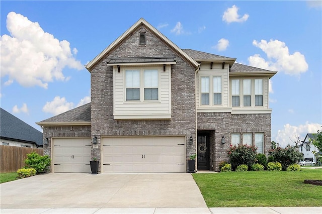 1432 Cannon Ln, Cave Springs, AR 72718 - view of front of house featuring concrete driveway, brick siding, an attached garage, and a shingled roof